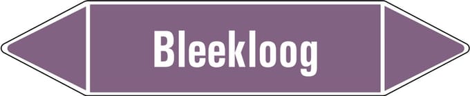 Bleekloog leidingmarkering op vel - basen 252 x 52 mm - 3 per vel