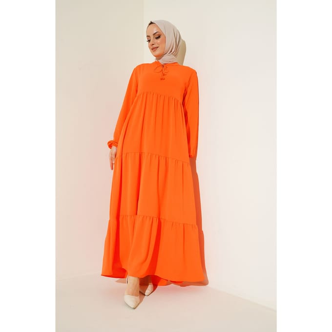 Maxi-jurk met Strikdetail