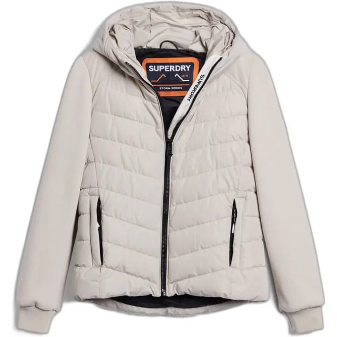 Superdry - Gewatteerde hybride Storm jas met capuchon - Dames - Hoodies