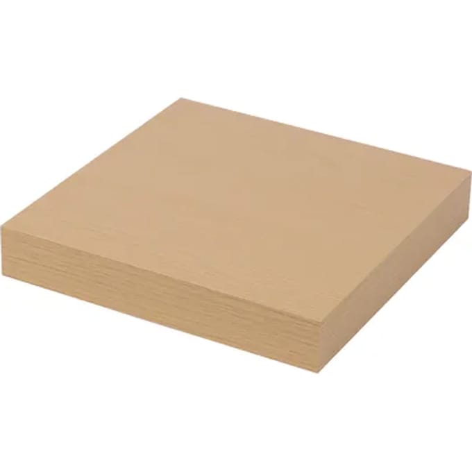 Duraline - Wandplank Xl4 - Eiken Licht Pvc 38mm - 23,5x23,5cm - Fsc-gecertificeerd Hout