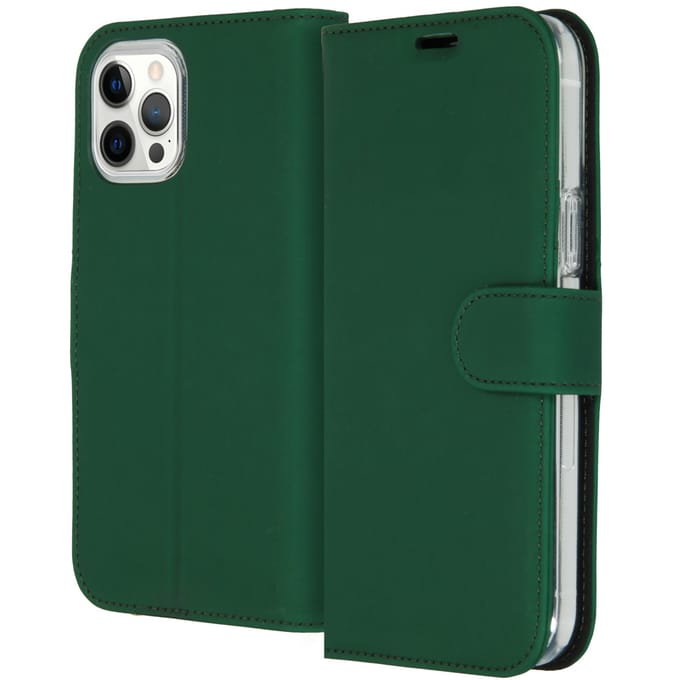 Accezz Hoesje - Geschikt voor Apple iPhone 12 Pro Max - Wallet Softcase Bookcase - Groen