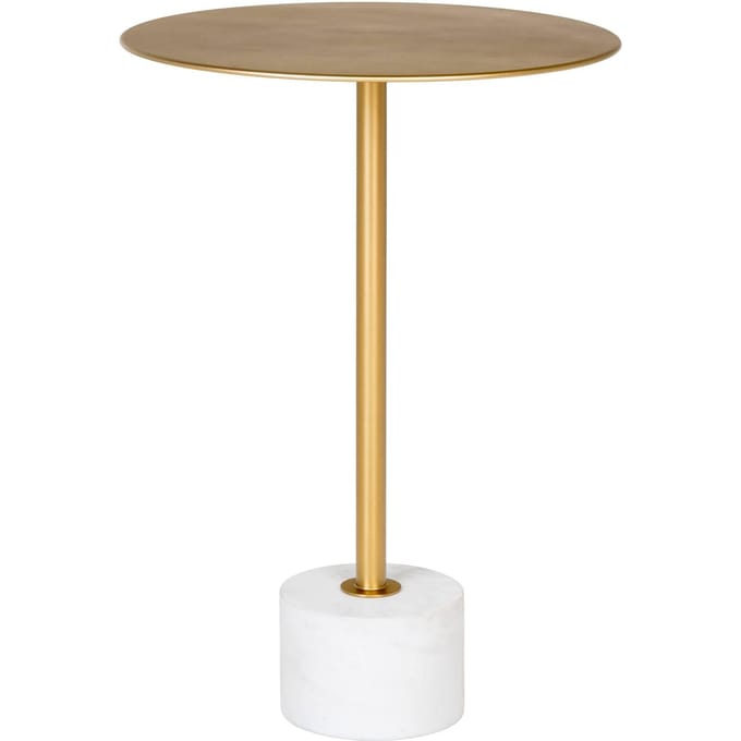 House Nordic Bijzettafel Lecco Koper/Marmer Ø41x58cm