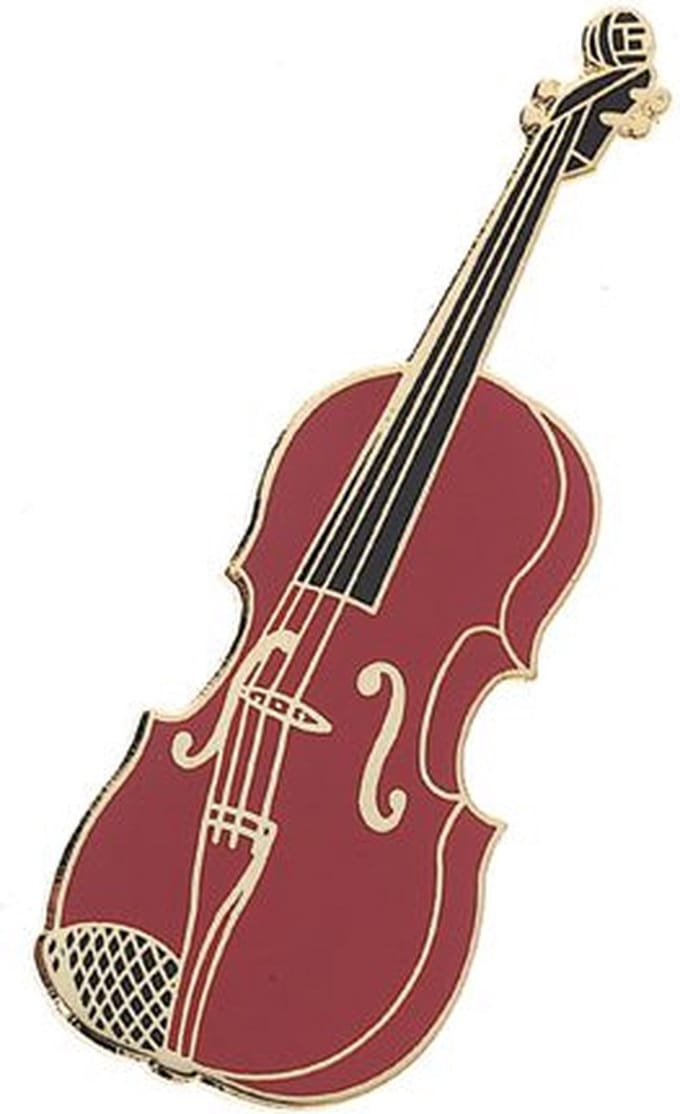 Jumbo speld Viool, bordeaux rood