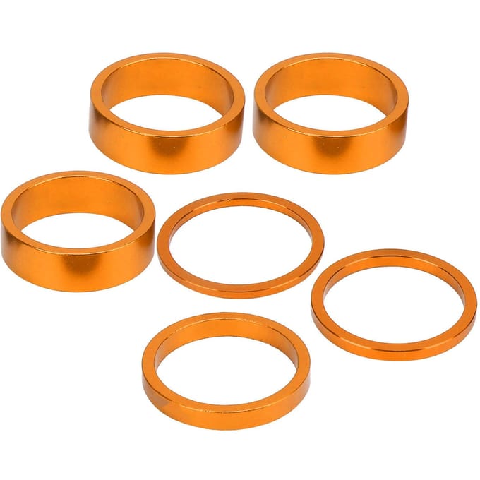 6 Stuks Fiets Headset Spacers Aluminiumlegering Fiets Stuurpen Spacers voor Mountainbike goud