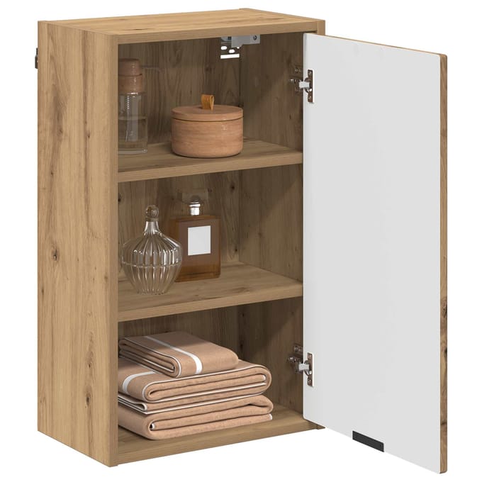 vidaXL - Badkamerkast - Artisan - Eiken - 39 - x - 23,5 - x - 65 - cm