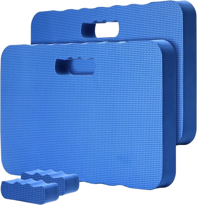 Kniekussens - 46x4x28 cm - blauw - 2 stuks