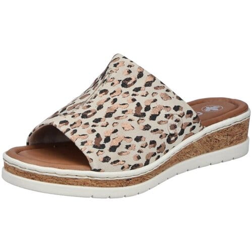 Rieker Leopard beige Slipper Synthetisch H-Leest - Maat 37