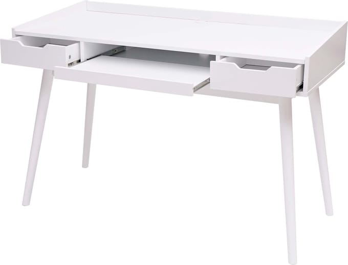 Bureau MCW-A70b, bureau computerbureau, MDF 120x55cm ~ wit