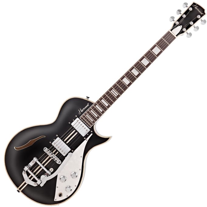 Hartwood Speedway Vibrato Elektrische Gitaar, Greaser Black