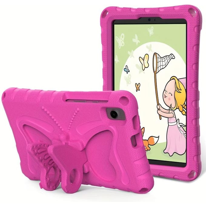 Hoesje voor Samsung Galaxy Tab A11 8,7 Inch / A9 8,7  / A7 Lite 8,7”, Ingebouwd met Bijenstandaard, Duurzaam Schokbestendig helder roze