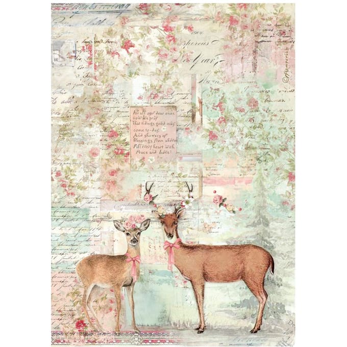 Stamperia Motief strozijde "Winter Magic - Deer"