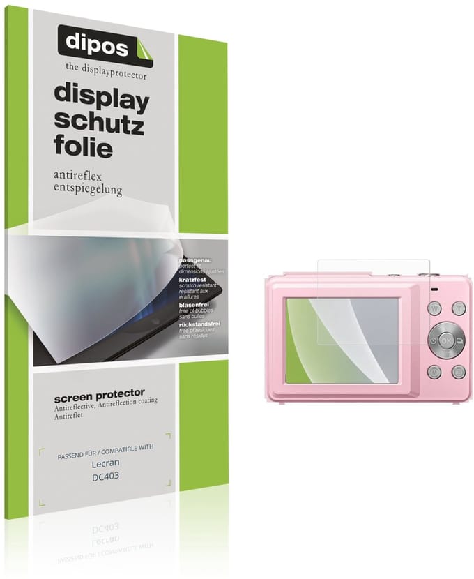 dipos – 4x Matte Beschermfolie geschikt voor Lecran DC403 | Krasbestendige & antireflecterende Screenprotector Ultra-Thin