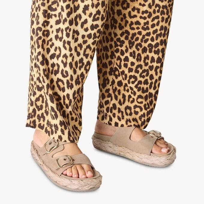 Tamaris Slippers beige Leer - Maat 41