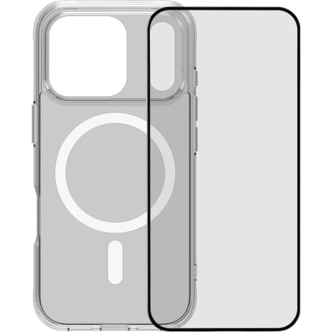 BlueBuilt Protective Back Cover met MagSafe iPhone 17 Pro Transparant + iPhone 17 Pro Screenprotector Glas
