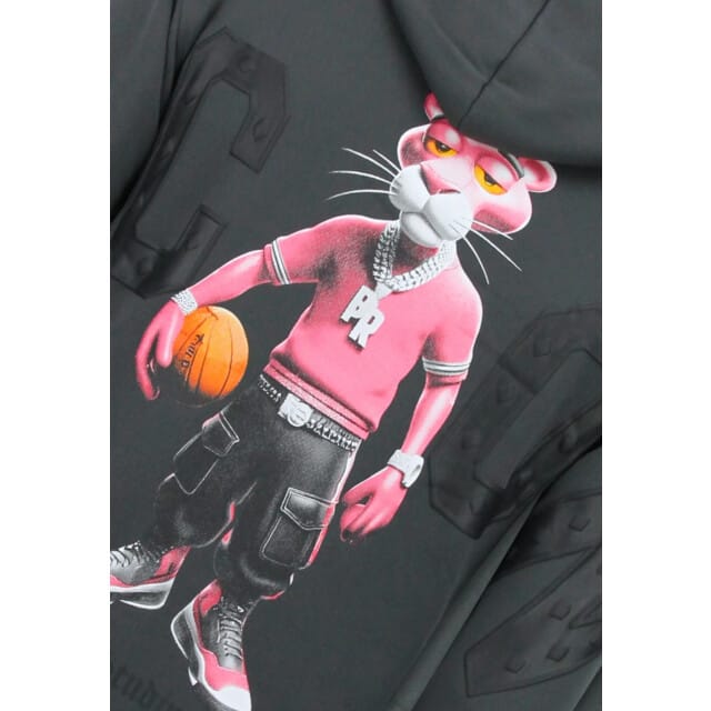 Oversized Hoodie Heren met Capuchon - ICON Panther Print - Dik Geweven - 5795 - Grijs