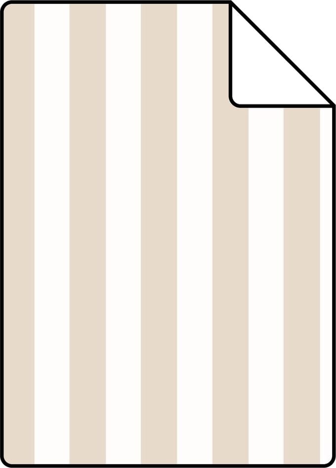 Proefstaal ESTAhome behang strepen beige en wit - 26.5 x 21 cm - 130949-S