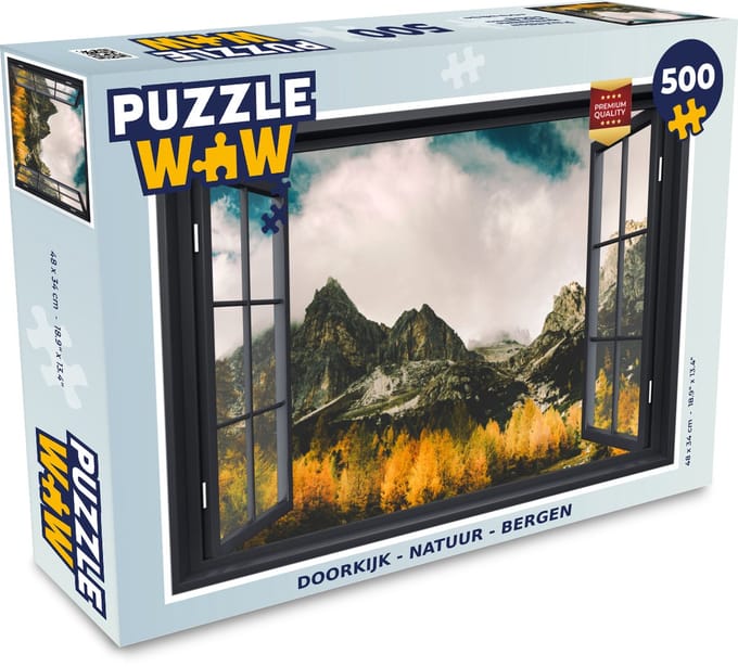 Puzzel Doorkijk - Natuur - Berg - Legpuzzel - Puzzel 500 stukjes
