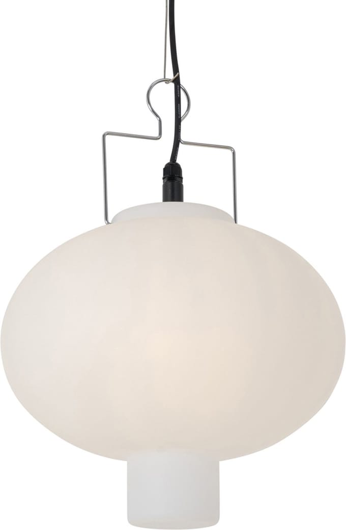 QAZQA pion - Moderne Hanglamp voor buiten - 1 lichts - Ø 35 cm - Wit - Buitenverlichting