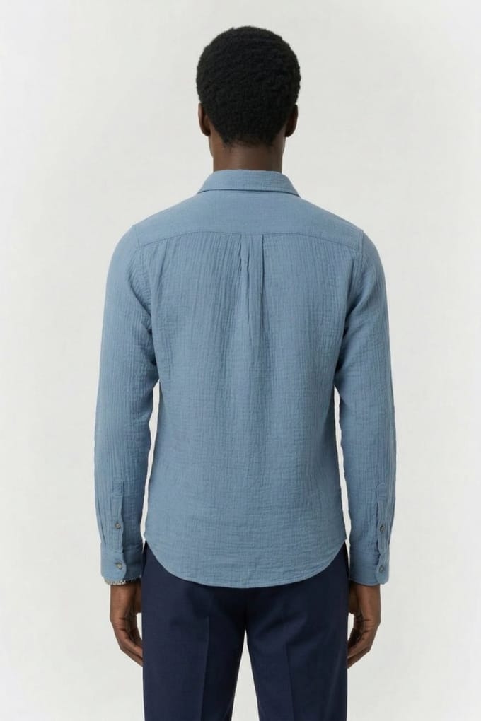Dstrezzed Ds-dandy Shirt Provincial Blue Größe: S | Casual hemden Outlet | Herren | Blau