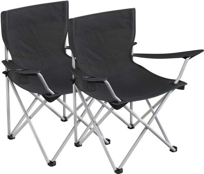 By shayne - Campingstoelen - Set van 2 - Klapstoelen met armleuningen