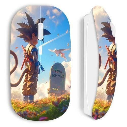 Souris sans fil maniacase blanche Akira Toriyama Son Goku Adieu tombe