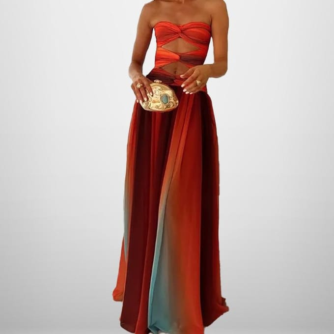 Dames Nieuw Temperament, Elegante en Modieuze Sexy Tube Top Holle Jurk M