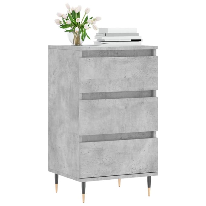 vidaXL - Dressoir - 40x35x70 - cm - bewerkt - hout - betongrijs
