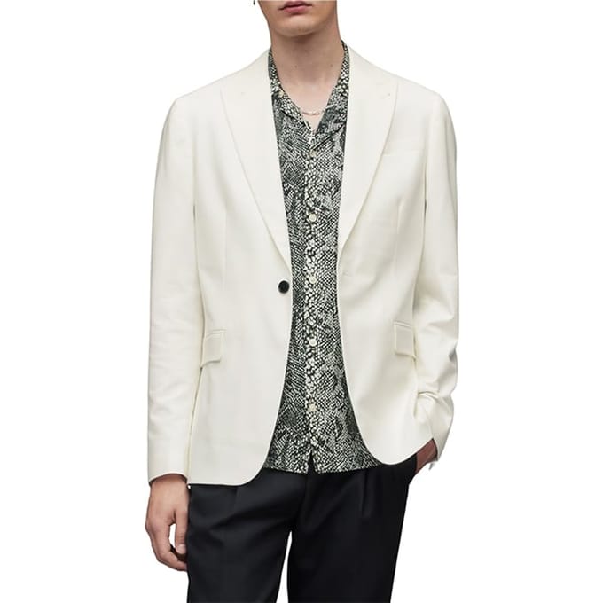 AllSaints Row Blazer Bone White Taglia: 38 | Blazers Outlet | Uomo | Bianco