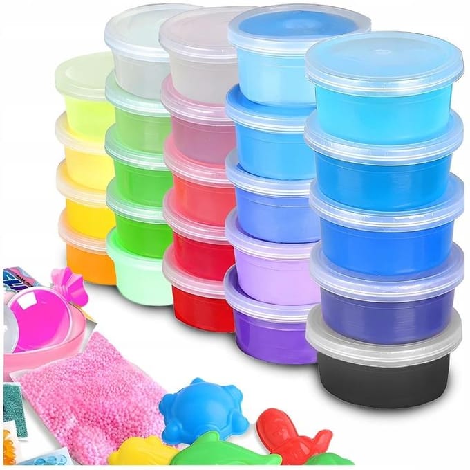 Jumbo Slijmpakket: 120 Delen - Brokat, Klei & Accessoires