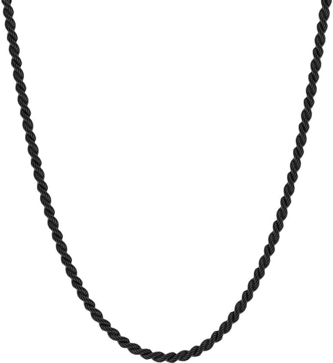 STEEL & BARNETT - Ketting Heren - Helix - Zwart - Verstelbaar