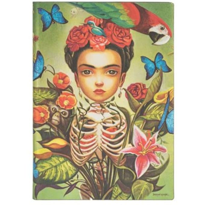 Paperblanks cahier, formaat 9,5 x 14 cm., uitvoering frida mini, gelinieerd