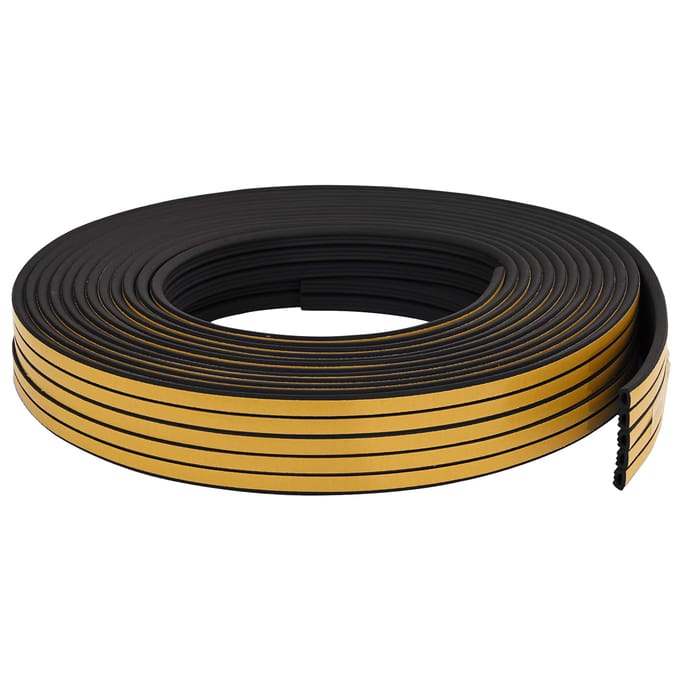 vidaXL - Zelfklevende - raamdichting - 10 - x - 6 - mm - 100 - m - Zwart - EPDM-schuin