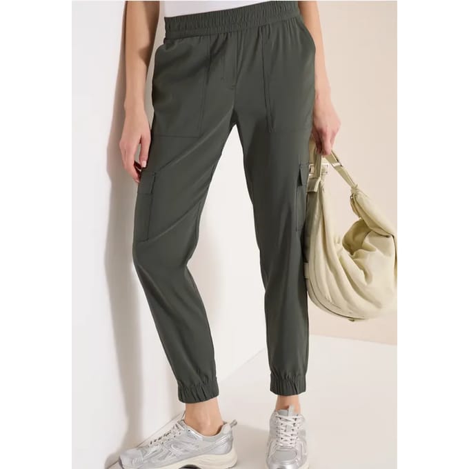 Mid Waist Slim Legs broek in cargo-look