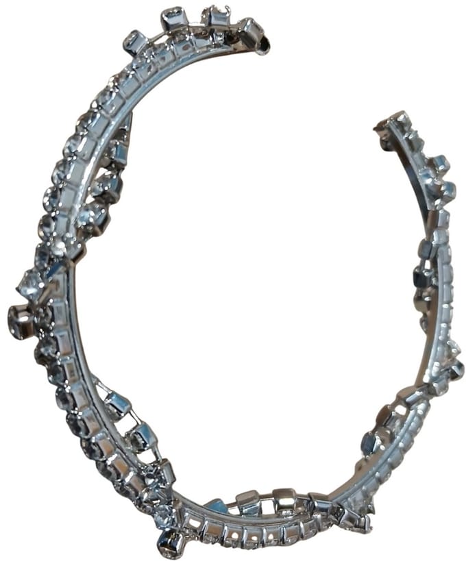 grote oorstekers - strass ring -
