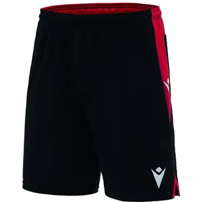 Macron Tempel Short Heren - Zwart / Rood | Maat: XL