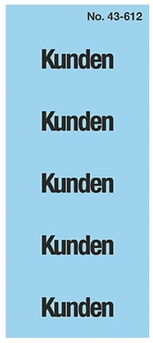 Maplabels inhoudslabel klant blauw 100 stuks