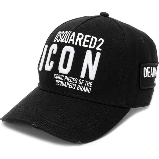 Dsquared2 ICONISCHE baseballpet met geborduurd logo in zwart