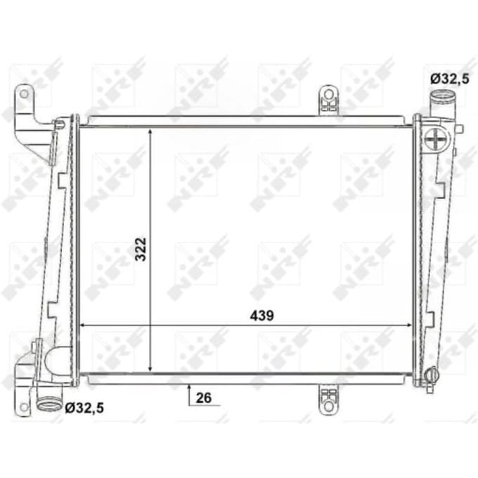 Radiator, motorkoeling NRF 53193