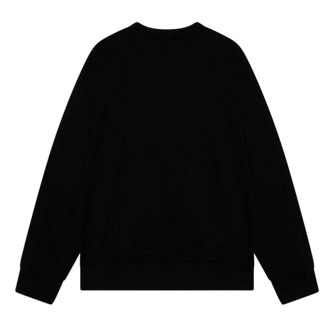 Diesel Heren Dubbel Vernietigd Logo Sweatshirt (Zwart)