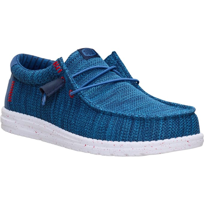 HEYDUDE - Wally Stretch Sox Heren Instappers Ensign Blue/Multi - Maat 44