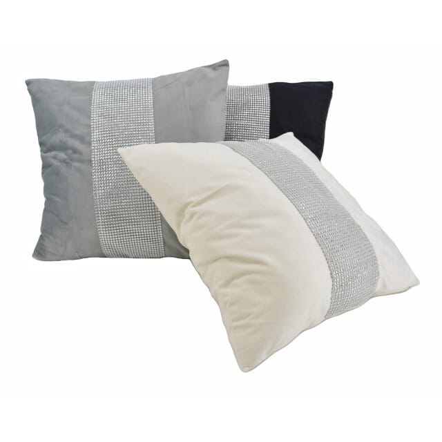 Gek op kussens! Bliss diamond crème | 45 x 45 cm | kussenhoes | velvet/polyester