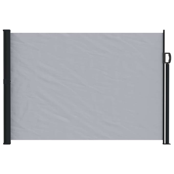 vidaXL - Uittrekbaar - Zijscherm - Rechthoekig - 140 - x - 300 - cm - Polyester - Grijs