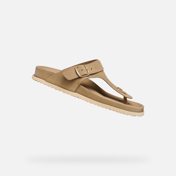 GEOX SANDYBETT DAMES Sandalen - LICHT TAUPE - Maat 37