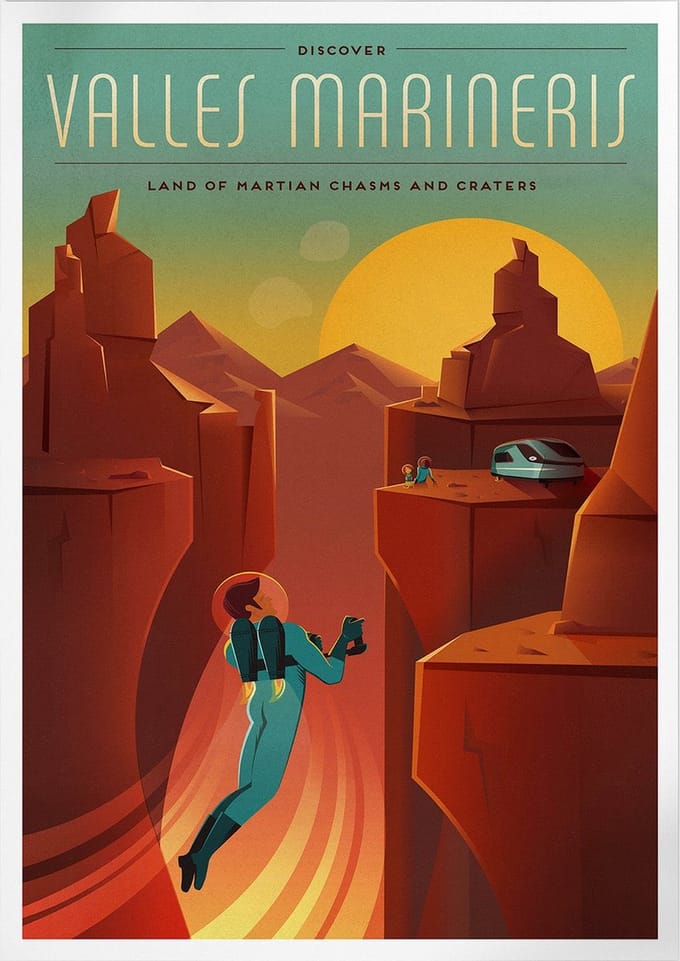 Discover Valles Marineris | Space, Astronomie & Ruimtevaart Poster | B2: 50x70 cm