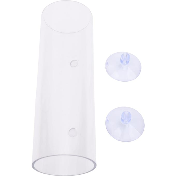 Betta Vis Tunnel Transparante Holle Betta Vis Buis met Zuignap voor Rustende Vis Tank L white