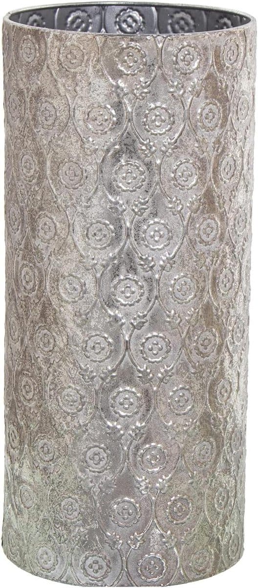 Paraplubak - Paraplustandaard - Droge Entree - Set van twee - 20 x 43 cm - Zilver