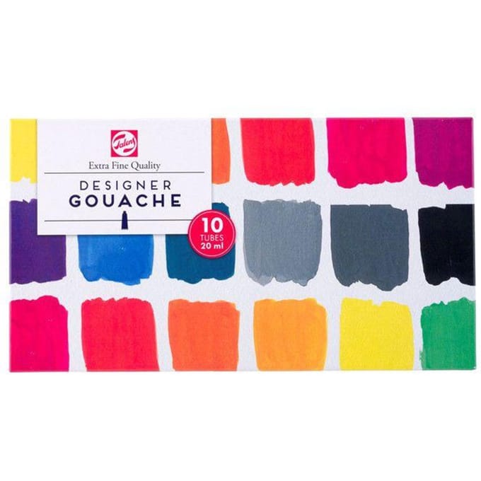 Peinture gouache - Extra fine - 10 couleurs - Tubes de 20ml - Talens