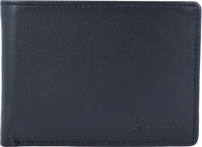Esquire New Line Portemonnee RFID Leer 10 cm - Jongens - Horizontaal - schwarz