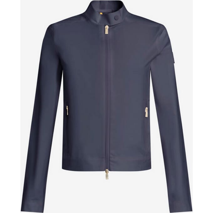 jas biker vrouw donker blauw