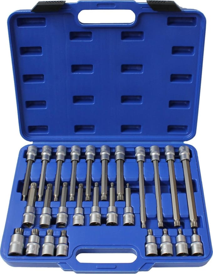 Torx bitset met extra lange bits, 1/2" - Normex